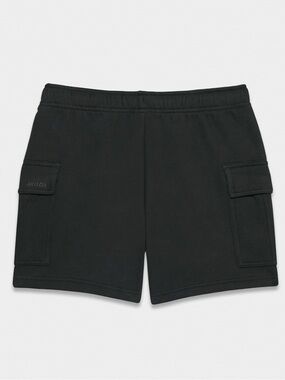 NWT Aritzia Sweatfleece Mega Mid Thigh Cargo Shorts Black Size S
